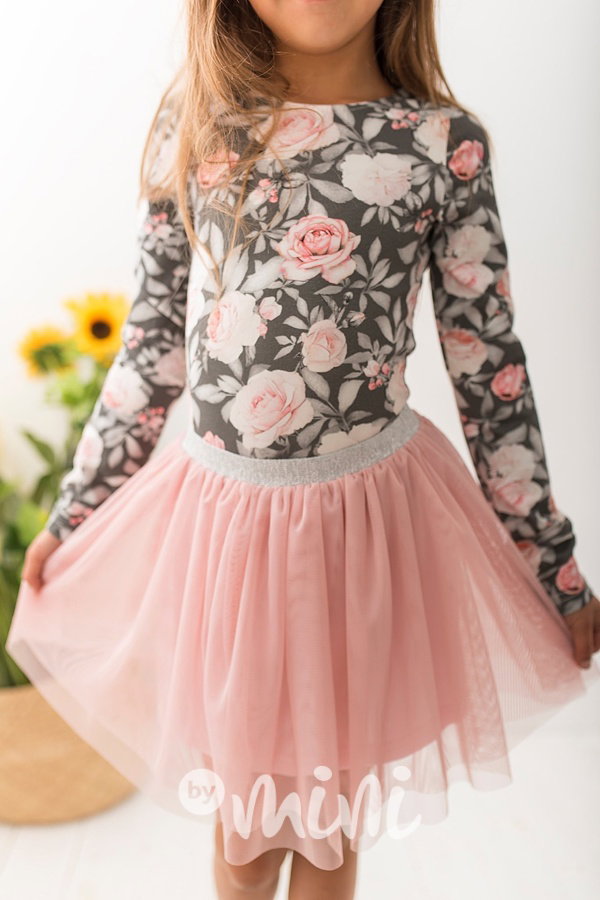 Pudder pink tutu tylová sukýnka