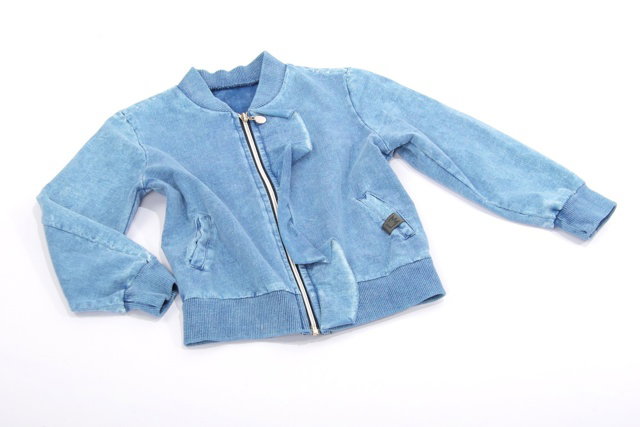 Jeans mikina s řasením