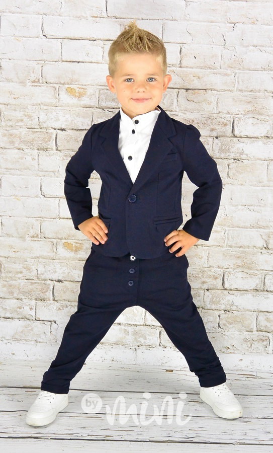 Tmavě modré sáčko + elegant kalhoty