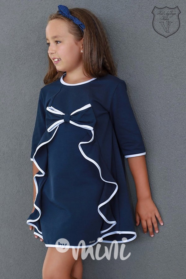 Blue school dress - dívčí šaty