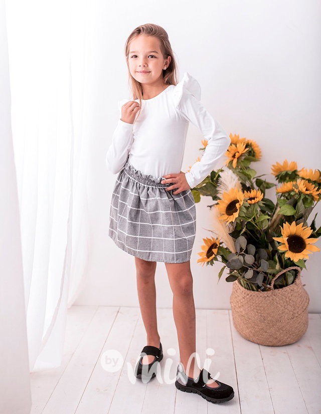 Grey school skirt - dívčí sukně