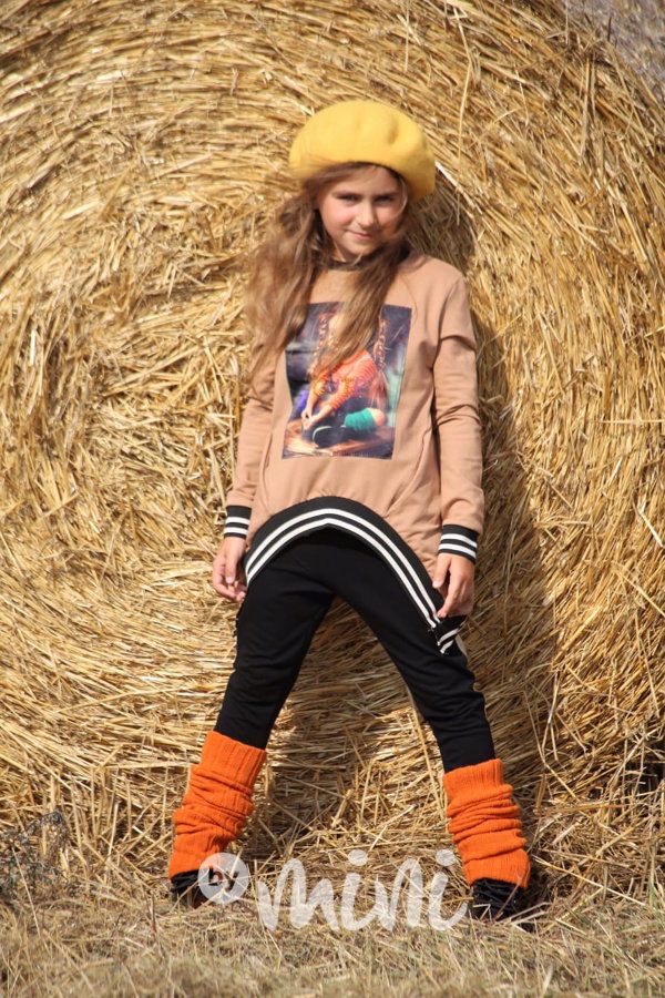 Hoodie dress mustard
