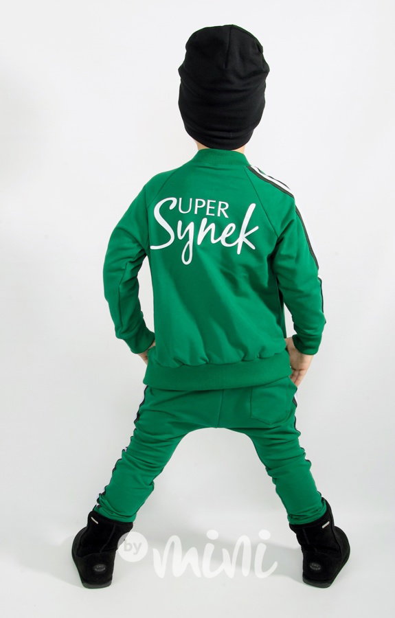 Super synek lampas set zelený - mikina + baggy