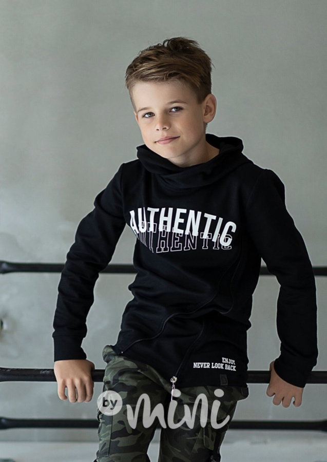 Černá zipová mikina authentic