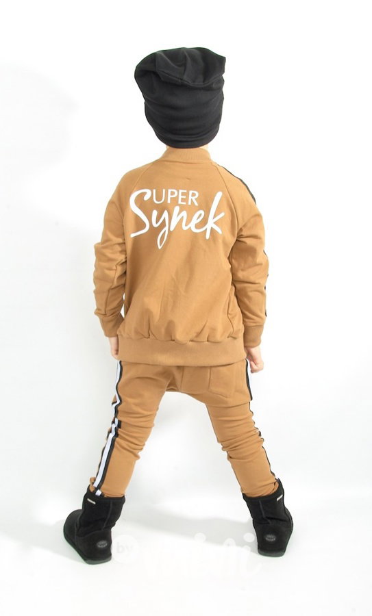 Super synek lampas set karamel - mikina + baggy