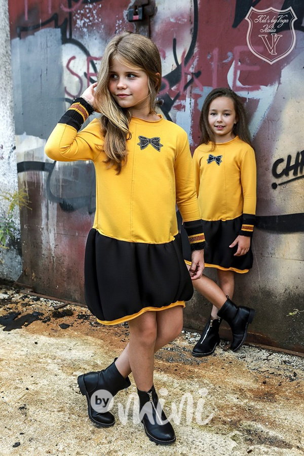 Designové mustard šaty Coco