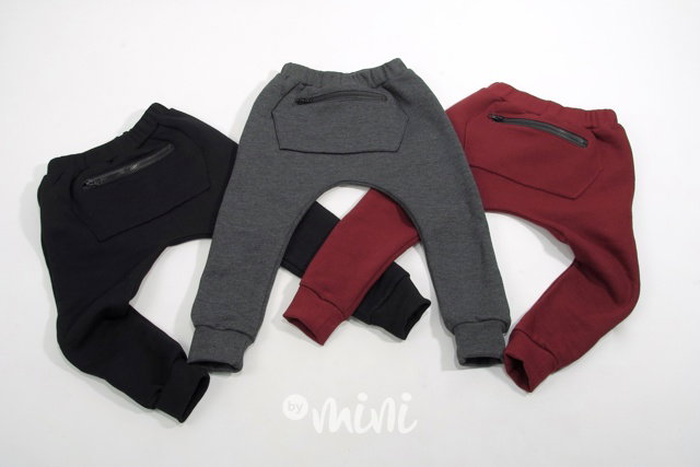 Super termo baggy tepláčky se zipem - dark grey