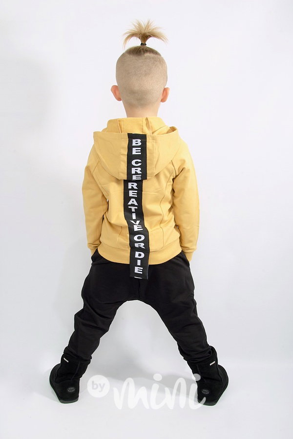 Baggy tepláčky s knoflíky - černé