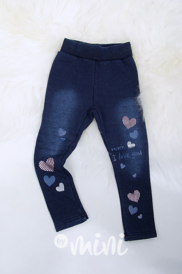 Zimní vyteplené TERMO legíny - jeans