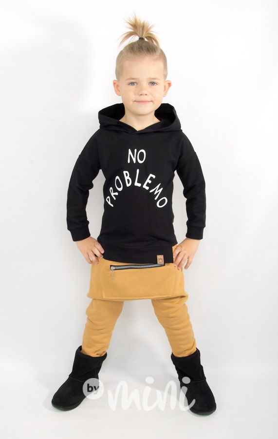 No problemo černá chlapecká mikina