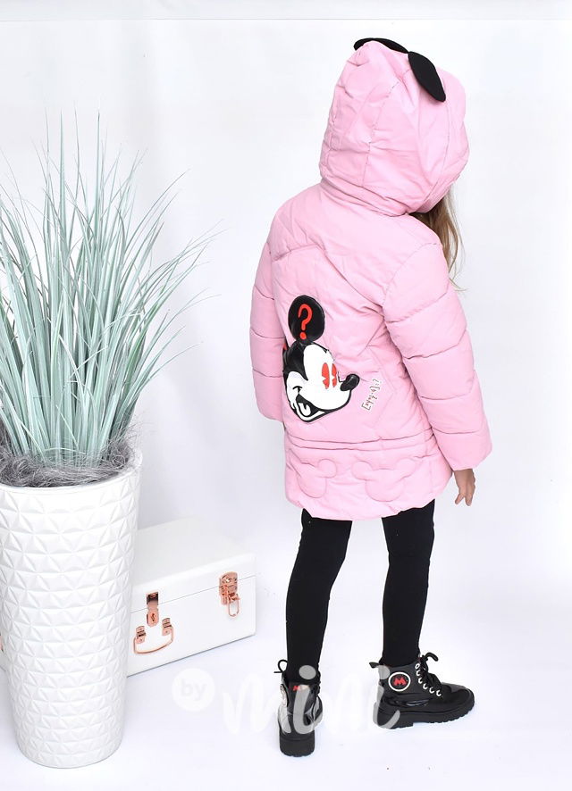 Mickey zimní bunda růžová