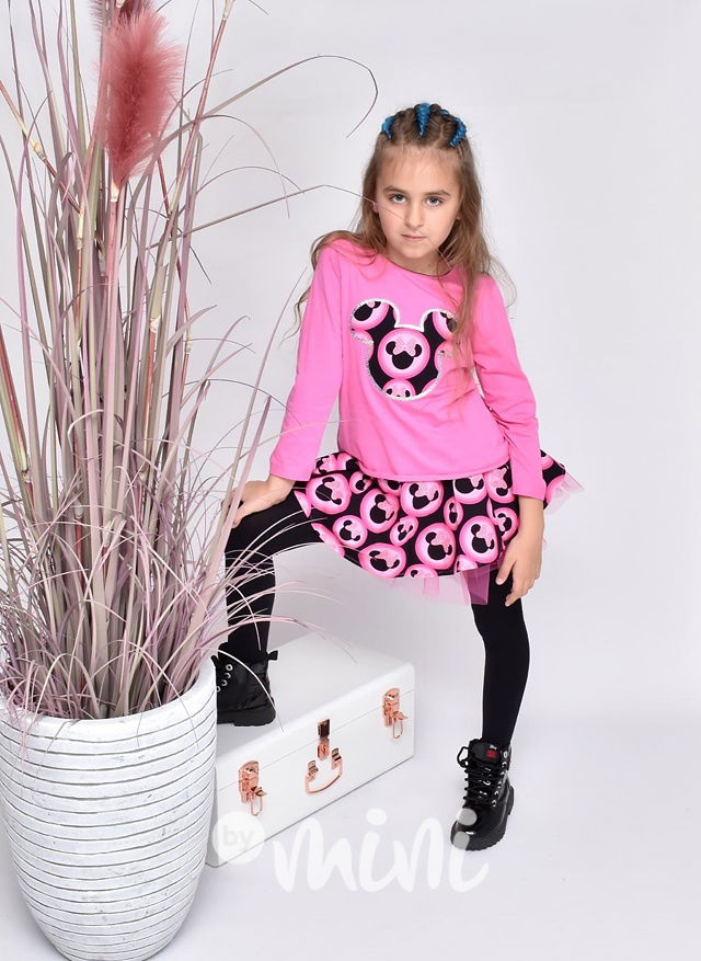 Dětské triko a sukně Minnie flitry