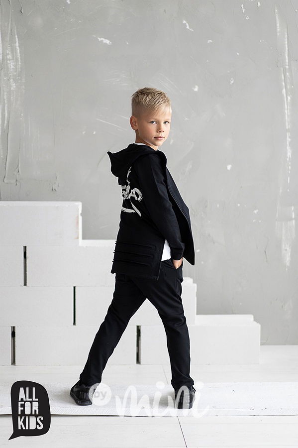 Rebel squad dlouhá chlapecká mikina černá