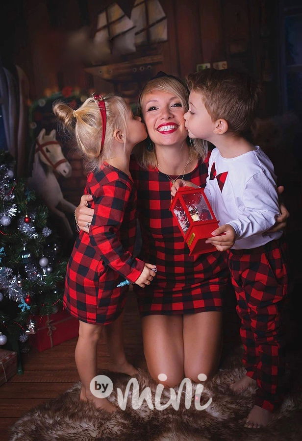 Vánoční karo chlapecký set