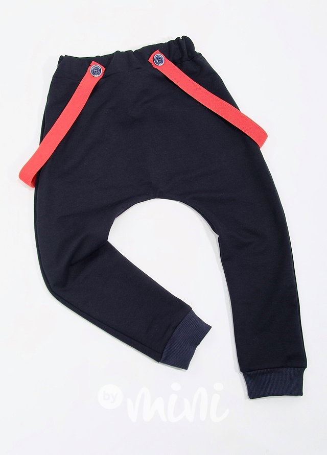 Navy elegant baggy s laclíky
