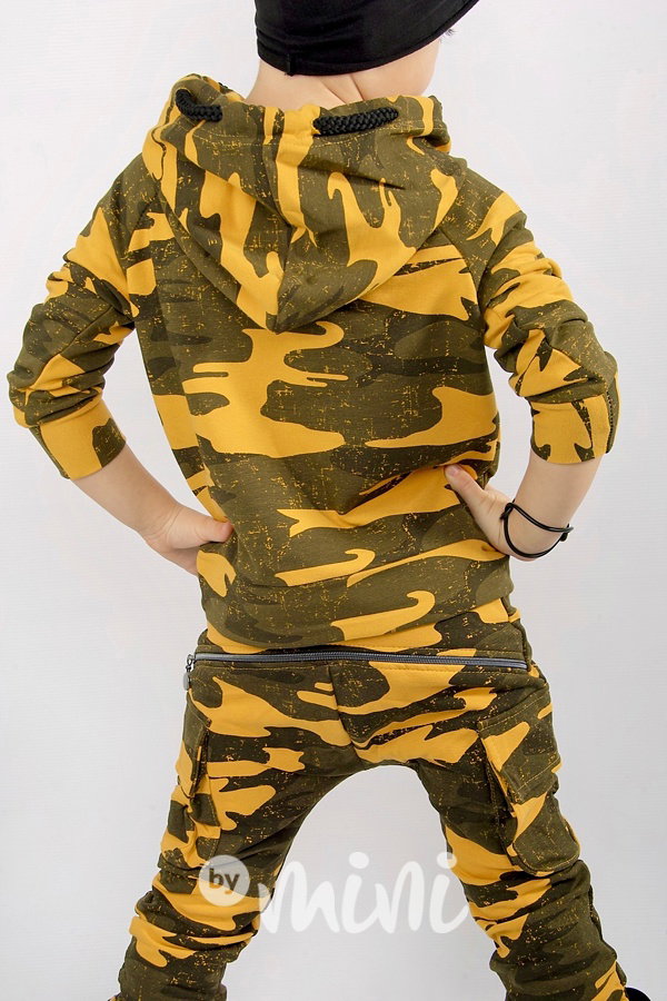 ARMY yellow zateplená mikina