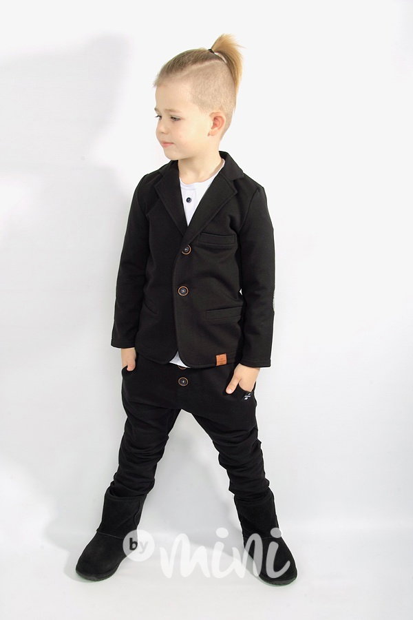 Černé elegant pants s knoflíčky