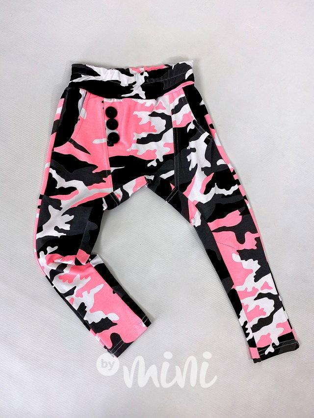 Neon PINK army baggy tepláčky *new*