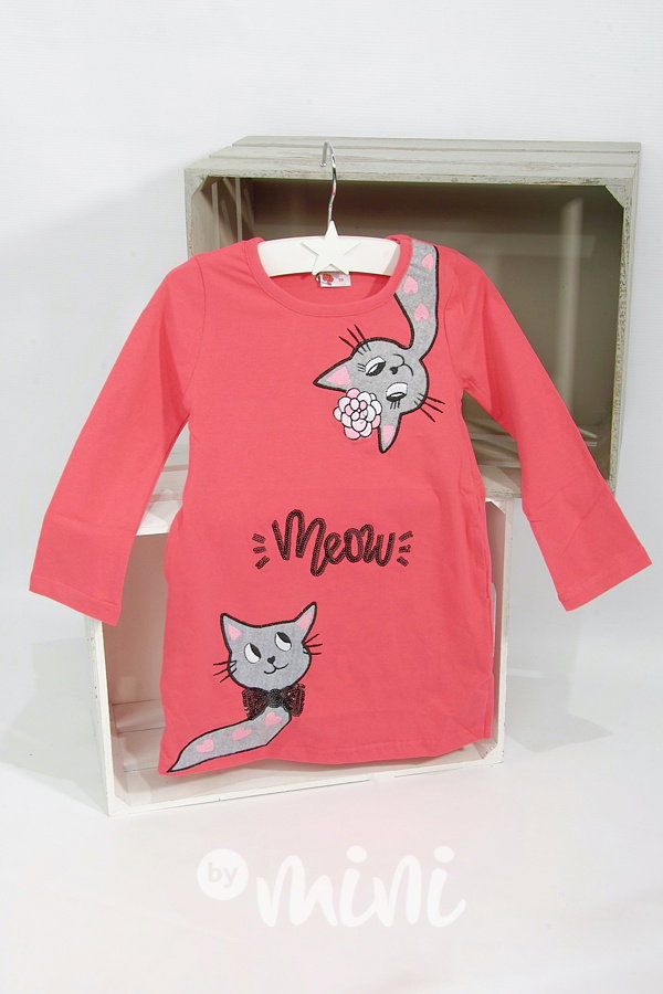 Meow malinové šaty