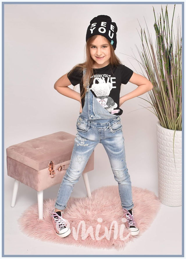 Zdobené dívčí jeans lacláče
