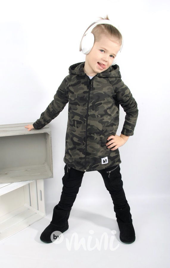 Mum's boss - thermo dlouhá mikina army