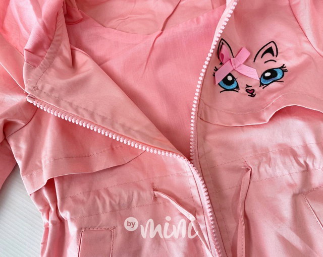 Kitty parka s kočičkou - růžová