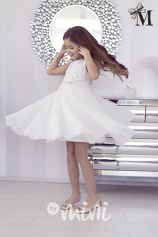 Luxury dress - Ella - bílé šaty pro družičky