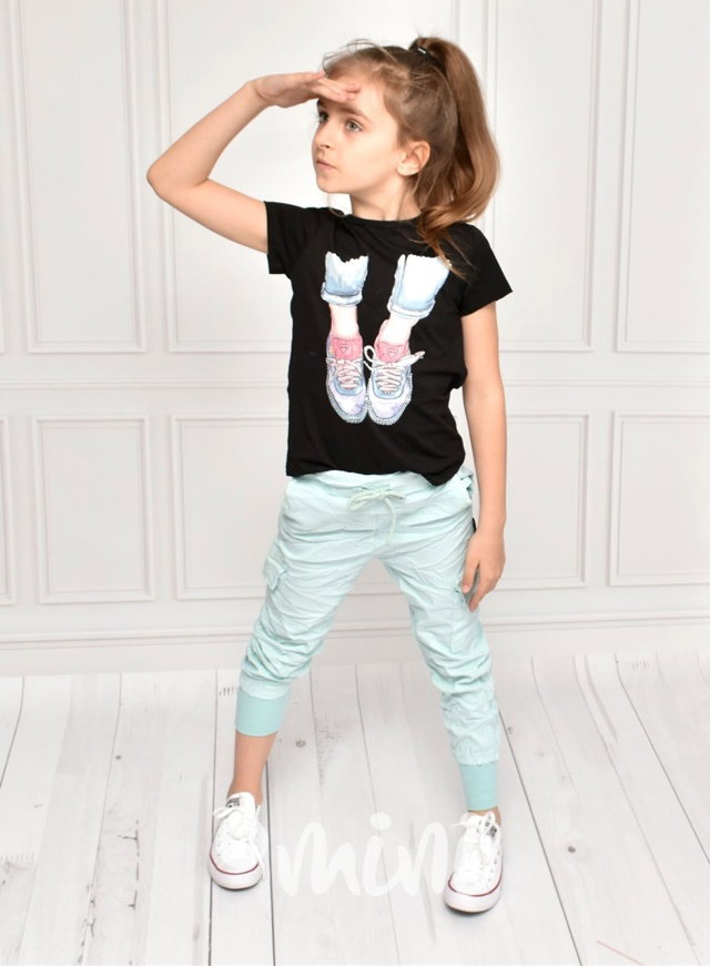 Mint kalhoty + fashion triko