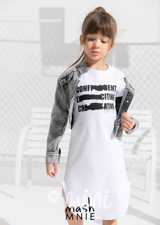 Creative long šaty white *Premium*