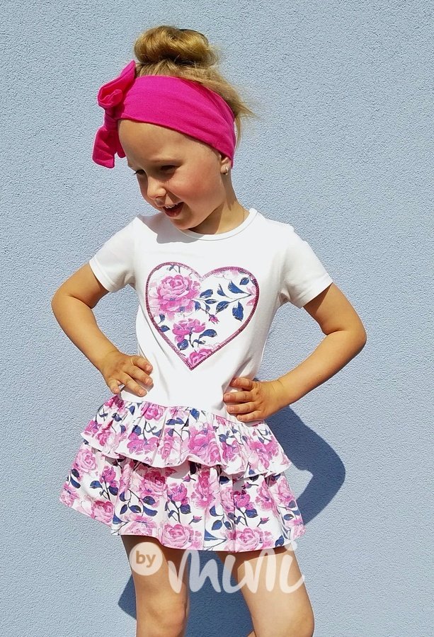 Dívčí šaty - růžičky