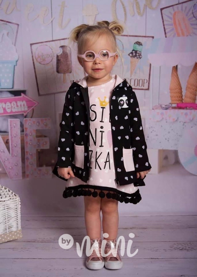 Panda long mikina s mašličkou