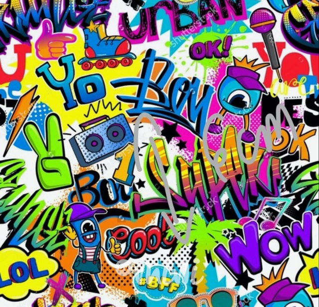 Street art baggy kraťasy se zipem