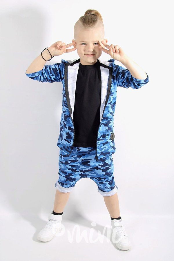 Ultra low baggy kraťasy - blue army
