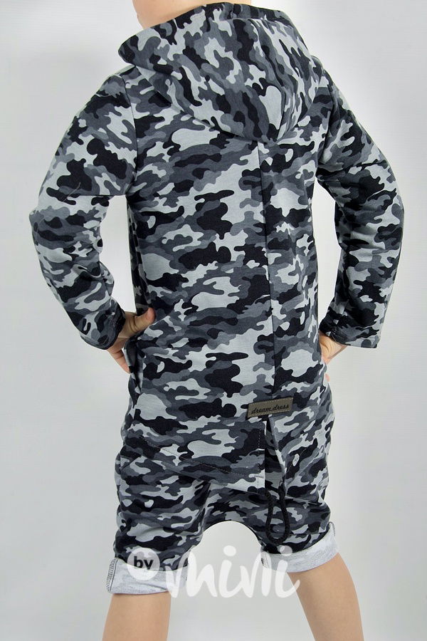 Ultra low baggy kraťasy - grey army