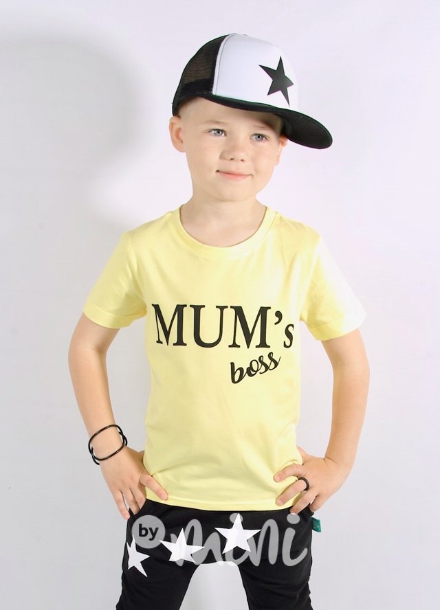 MUM's boss chlapecké triko žluté