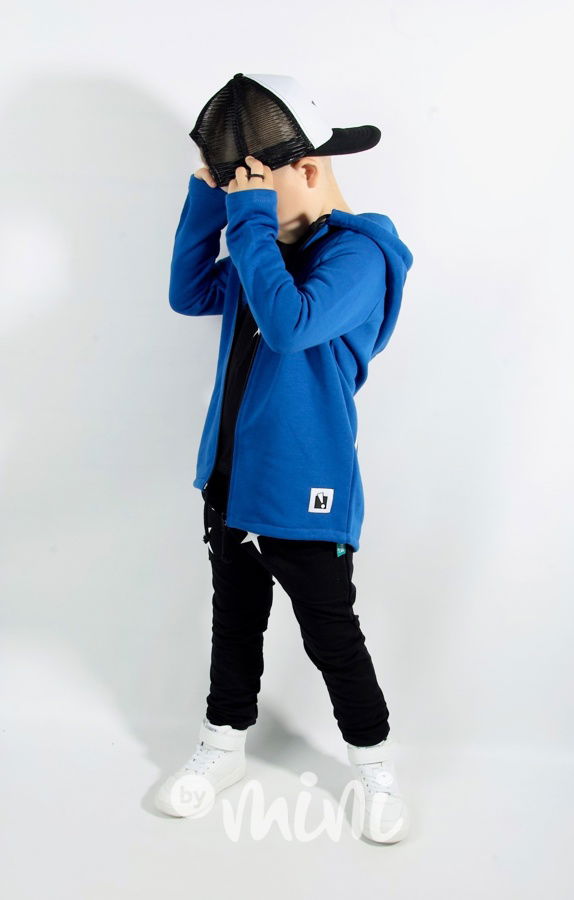 Iconic boy long mikina - modrá