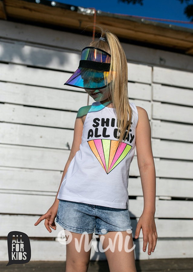 Shine tank top - bílý