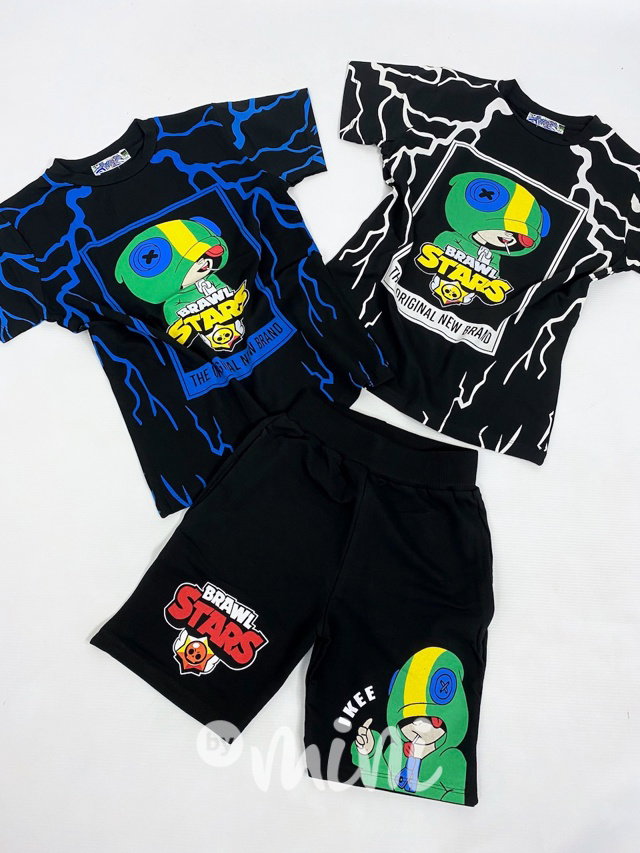 Brawl Stars Leon triko MARBLE - black/blue