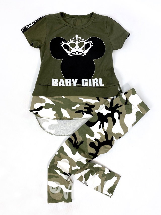 Baby girl souprava green army