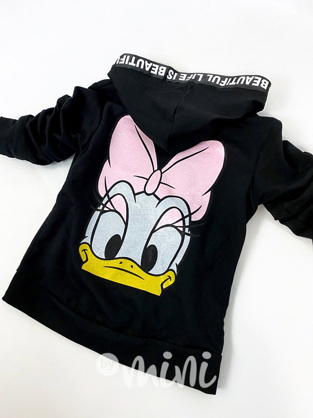 Dívčí mikina Daisy černá na zip