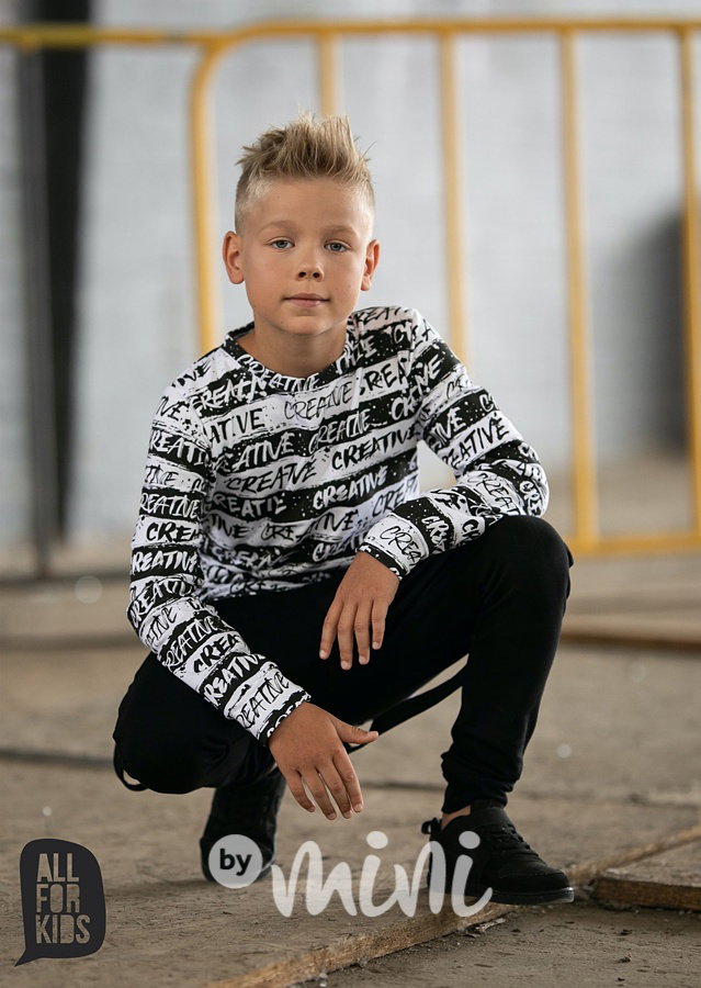 Creative mikina black/white *by AFK*