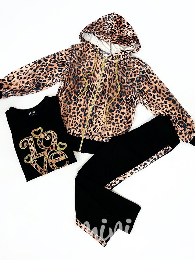3pcs Leopard Love souprava