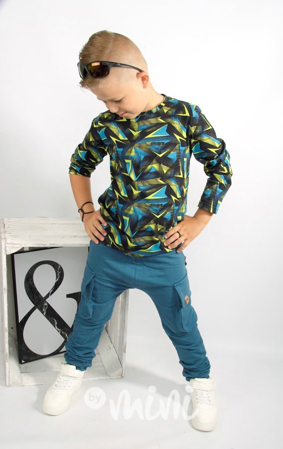 Geometric longsleeve triko