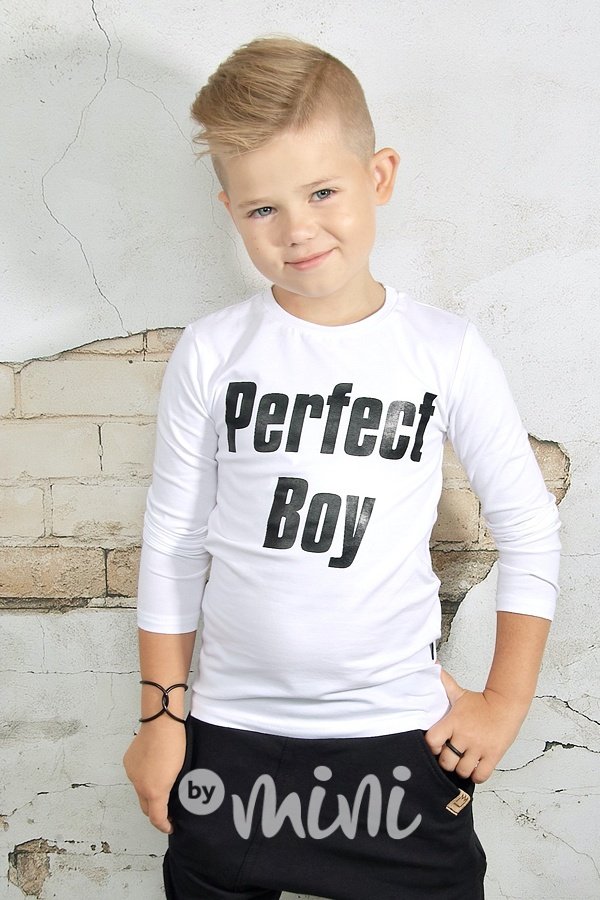 Perfect boy slim triko bílé