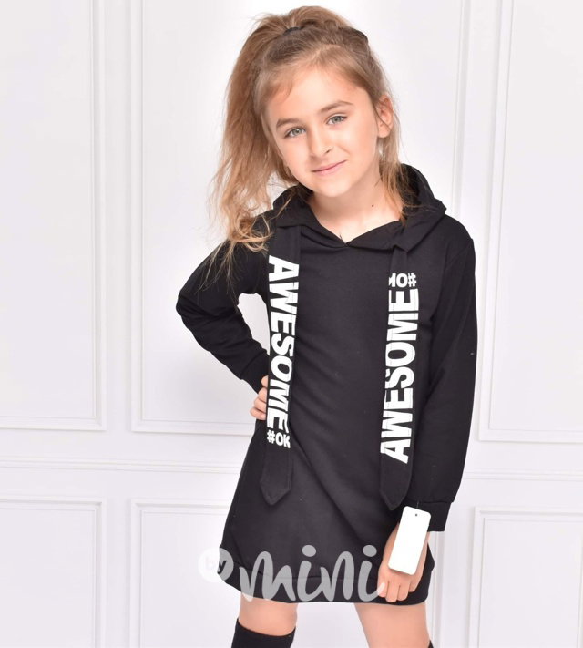 Awesome black hoodie tunika