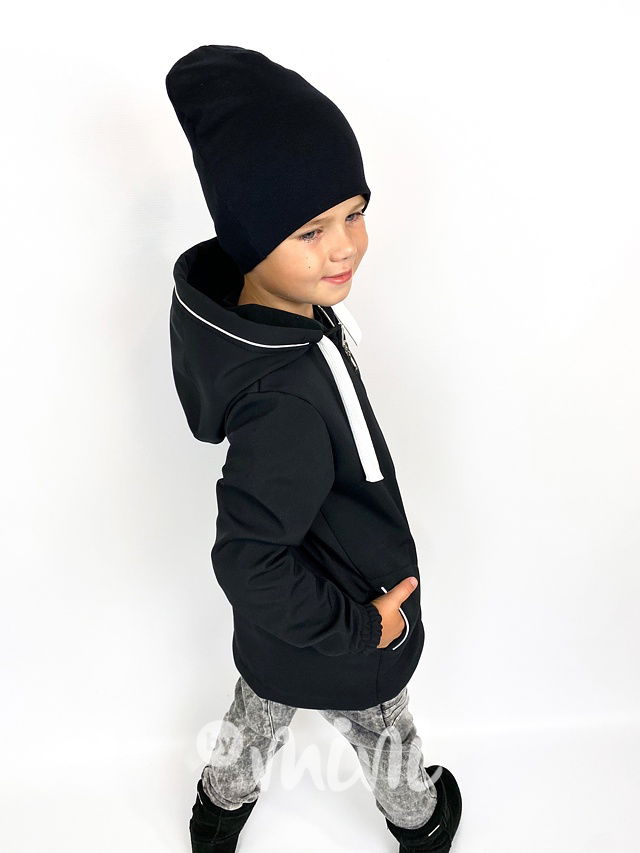 Warm softshell long bunda - černá