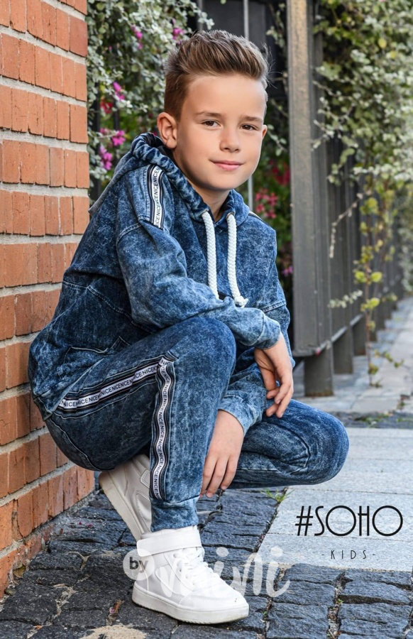 Acid wash jeans chlapecká souprava