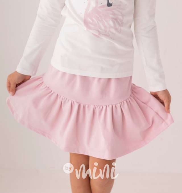 Růžová dětská bavlněná sukně od Lily