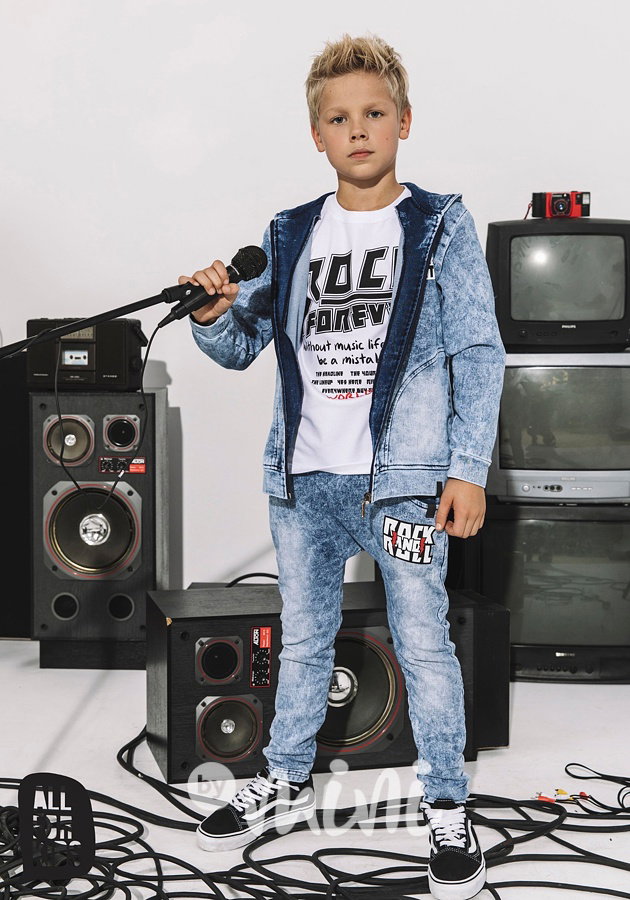 ROCK acid wash blue mikina *by AFK*