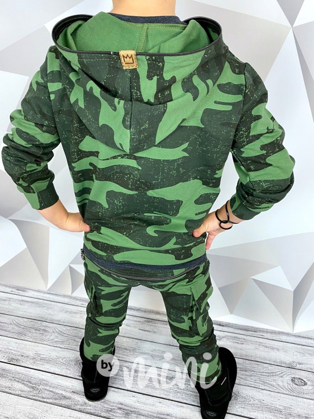 Green army baggy kapsáče zip